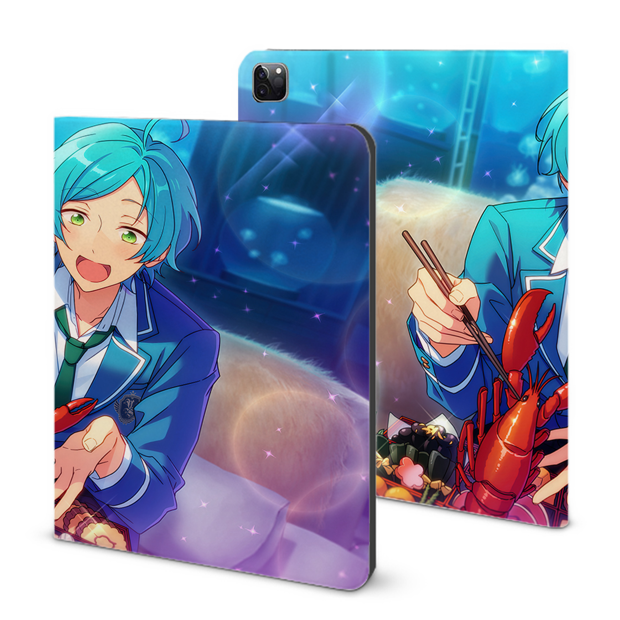 （画像用） あんさんぶるスターズ! Ensemble Stars IPad ケース ブック型 PUレザー TPU 耐衝撃 軽量 薄型 ペン収納なし 全面保護 IPad 各モデル対応